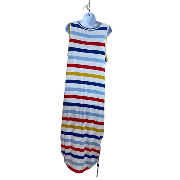 Lane Bryant Multicolor Striped Maxi Dress Sz 14/16 Long Sleeveless Beach Casual - Picture 7 of 8